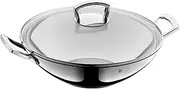 [WMF] Wok-Set Uncoated Pouring Rim, Silver, 36 cm, 2-Piece