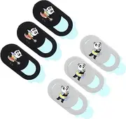 Uonlytech 6 PCS Webcam Cover Slide Panda Pattern Ultra Thin Design for Laptop Privacy Protection Prevent Peeping Durable Material Easy to Use Webcam Blocker