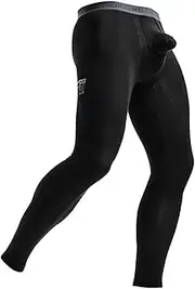 [Homisy] Mens Thermal Underwear Pants Modal Long Johns Slim Long Warm Legging Pants Autumn Baselayer Pants for Men, Black, Large