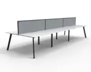 New RapidLine Eternity 6 Person Desk 3600mm (1200mm per person) Double Sided Met