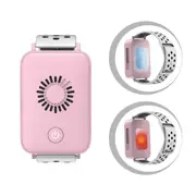 GGP Pink Wearable Cooling And Heating Wristband Mini Wearable Air Conditioner For Instant Heat Or Cool Relief With Usb Fast Charging