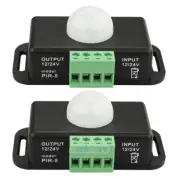 2x DC 12V/24V Body Infrared PIR Motion Sensor Switch LED Light Strip Automatic