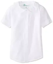 CLASSROOM Big Girls Short Sleeve Peter Pan Collar School Uniform Blouse White XL