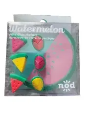 Nod Watermelon Rim Wine Glass Markers Party Silicon Set Of 6 Women Owned