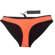 Triangl NEW Orange and Black Solid Neoprene Bikini Bottom Size Medium