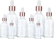 Happyyami 8Pcs Portable Glass Dropper Bottles Essential Oil Sample for DIY Perfumes Colognes and Aromatherapy Leak Design for Travel