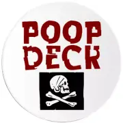 Poop Deck Pirate - 25 Pack Circle Stickers 3 Inch - Skull Crossbones