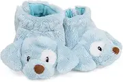 GUND Baby GUND Spunky Puppy Rattle Booties Plush Stuffed Animal Infant Shoes with Secure Soft Fastener and Gentle Rattle at Toe, for Baby and Infant, Blue, One Size Fits All