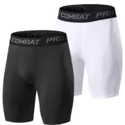 Men’s Compression Shorts Sports Running Tights Underwear Athletic Workout Spa...