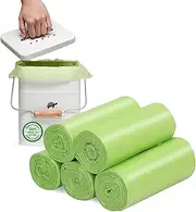 Biodegradable Bin Liner 100 Counts, 15L Small Food Waste Caddy Trash Bag Recycle 2-4 Gallon Garbage Bag, Thick Degradable Rubbish Bag Compostable For Food Household Waste In Kitchen,Office,Home,Pet