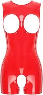 [GRRKDFQ] Women'S Erotic Bodystockings & Catsuits Revealing Crotch Revealing Boobs Back Zipper Bodysuit