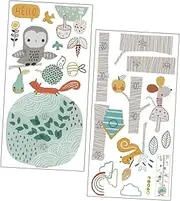 QUMIIRITY 1Set Forest Animal Height Chart Wall Decal Room Decorative Wall Sticker for Nursery and Bedroom Wall Decor