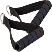 Pair Resistance Bands Foam Handle Heavy Duty Exercise Hand Grips Attachment