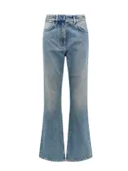 [Givenchy] Givenchy-Cotton Boot Cut Jeans With 4g Chain-Donna 28