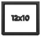 12x10 Shadow Box Frame Black | 2 Inches Deep Real Wood Contemporary Shadowbox Di