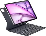 Smart Keyboard Folio for iPad Pro 12.9 inch (6rd, 5th, 4th and 3th gen) and iPad Air 13 (M2, 2024), Magnetic Keyboard Case with Two Viewing Angles, Front Back Protection (Black)