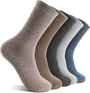 [MOGGEI] Womens Wool Socks Fuzzy Soft Cabin Thermal Heavy Thick Soft Warm Winter Socks 5 Pairs
