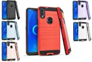 Tempered Glass + Metallic Hybrid Cover Case For Alcatel 3V (2019) 5032W