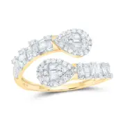 5/8CTW-DIA NK PEAR SHAPE CUFF RING