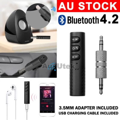 Wireless Bluetooth 3.5mm AUX Audio Receiver Transmitter Stereo Car Kit Adapter