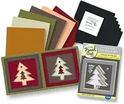 Clarity Crafts Felt Christmas Tree Tile Making Kit, 15.2 x 15.2cm Adhesive Felt Sheets, 6 Pieces with Die Set and Instructions