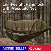 Lightweight Camping Hammock with Mosquito Net – Parachute Fabric 250x120cm