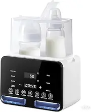 Baby Bottle Warmer 9-in-1, Double Bottle Sterilizer with LCD Warmer Display, Fast Baby Food Heater & Bottle Warmer, 48H Constant Warming,Accurate Temperature Control for Breastmilk(AU Plug)