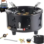 Camping Stove Burner - Windproof Burning Camp Stove, Single Burner Stove | Lightweight Camp Stove, Survival Cooking Burner Kit, Stove for Cooking, Camping, Hiking, Picnic & Homes