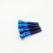 4X Burning Blue M6x35mm DIN912 Titanium Ti Screw Bolt Allen Hex Socket Cap Head
