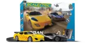 371130 SCALEXTRIC URBAN RAMPAGE YELLOW GT V SILVER RASIO 1:32 MODEL SLOT CAR SET