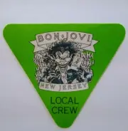Bon Jovi Backstage Pass Batman Joker Original 1989 Rock Concert Local Crew Green