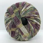 Memento Royale Berlini Glitter Ribbon Yarn #122 Provence -Grape Grey-Green Pearl