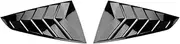 Car Rear Louver Window Compatible For Ford Mustang S650 GT 2024 2025 Gloss Black Carbon Fiber Pattern ABS Mirror Shutter Cover Accessories(Mirror Black)