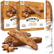 Salted Caramel Biscotti Italian Cookies - 2 Boxes - Biscotti Individual