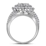 14k White Gold Round Diamond Bridal Wedding Ring Set 3 Cttw
