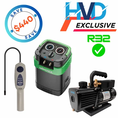 HVACDIRECT Premium RTA Permit Pack (Pump, Recovery Unit & Leak Detector)