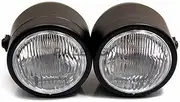 Dirt Bike Headlamp For Touring For Cruiser Motorcycle Double Twin Head Light Dual Headlight Motorcycle Headlamp(Black)