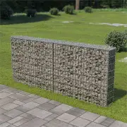 Gabion Wall with Covers Galvanised Steel 200x20x85 cm