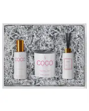 COCO by Stone Pink Sugar Diffuser, Room Spray & Candle Gift Pack