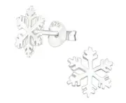 Sterling Silver Snowflake Stud Earrings