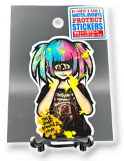 Cyclops Sticker Cute One-Eyed Girl Colorful Hair Quirky Japan B-Side Label