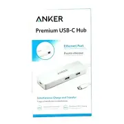 ANKER PREMIUM USB-C HUB ETHERNET DUAL USB 3.0 RECHARGING TYPE C 60W PD A8302H41