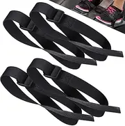 Seenelling Rowing Machine Adjustable Foot Straps Compatible With Concept 2 Rower Fitness, 4 Pack Replacement Reusable Straps