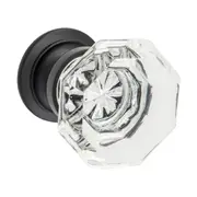 9513 Cupboard Knob Sophia Glass Matte Black D32xP39mm BP26mm