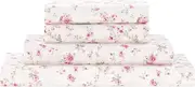 Modern Threads Silky Soft Microfiber and Wrinkle Free Sheets - Luxurious Microfiber Bed Sheets Includes Flat Sheet, Fitted Sheet with Deep Pockets, & Pillowcases Kashmir Rose, Queen