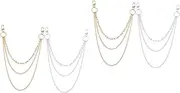 [BESTYASH] Metal Trouser Chain Waist Chain Waist Beads Women Waist Chain Bikini Jewelry Women Dress Belt Rhinestone Belt Mens Dress Belt Chains Pants Belly Waist Necklace Chain