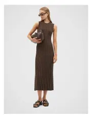 [Seed Heritage] Pleated Knit Tank Dress in Dark Espresso