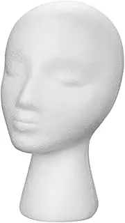 HAMPPLIES 1Pc Cosmetology Mannequin Head Bald Female Wig Stand for Display Art Model for Wigs Hats Headdresses Makeup Practice for Salon Home Photography Use