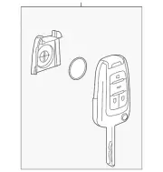 Genuine GM Folding Door Lock and Ignition Lock Key with Transmitter 20873622