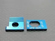 Kyosho Mini-Z AWD Upgrade Parts Aluminium Motor Spacer (Motor Gear 17T W/ Main Gear 31T ) (Motor Gear 19T W/ Main Gear 29T) (Motor Gear 21T W/ Main Gear 27T) - 1Pr Blue